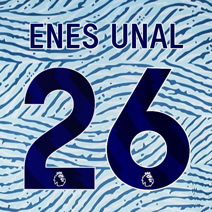 2023 2024 BOURNEMOUTH ENES UNAL 26 BLUE AWAY PLAYER SIZE NAME SET