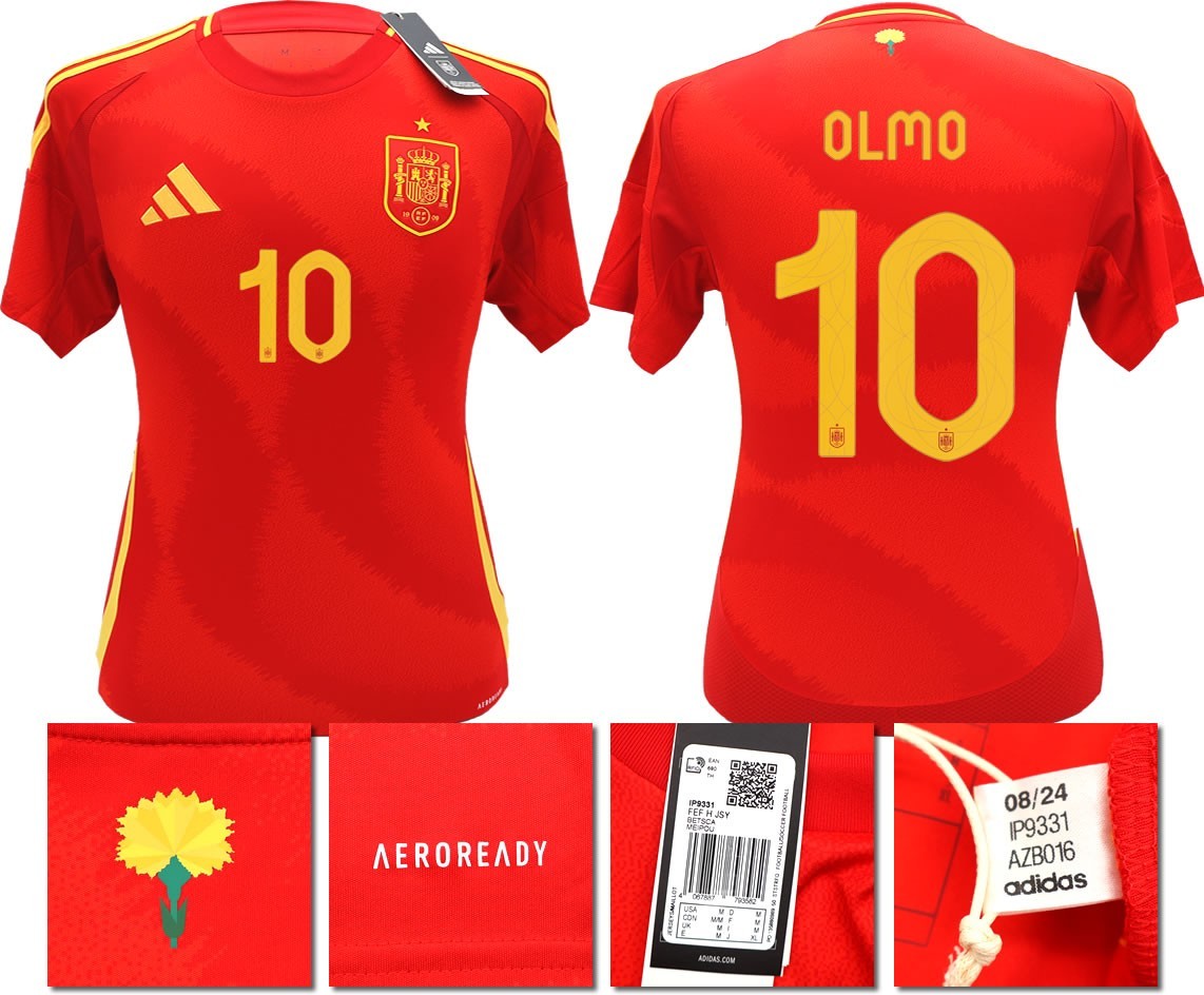 BNWT 2024 2025 SPAIN ADIDAS HOME SHIRT OLMO 10 MEN'S