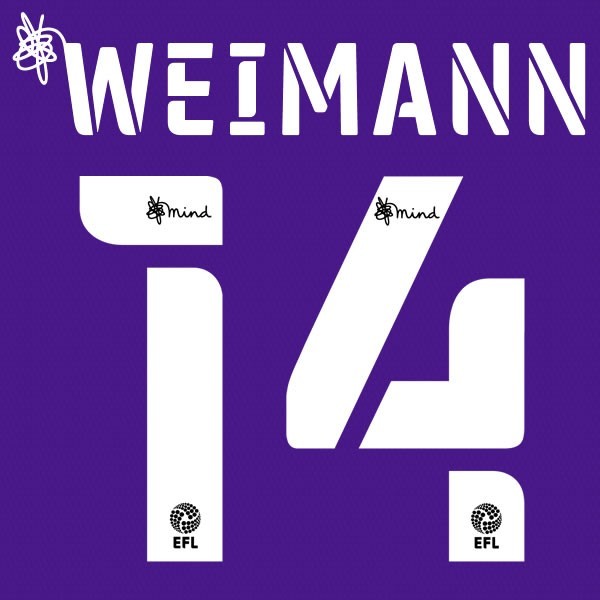 BRISTOL 2020 2021 OFFICIAL WEIMANN 14 AWAY PLAYER SIZE NAME SET