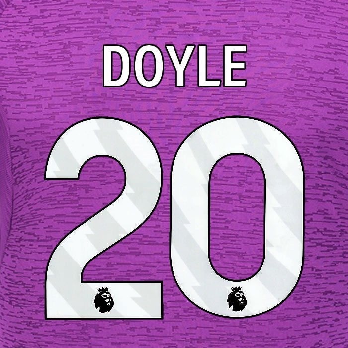 2024 2025 WOLVES 3RD WHITE DOYLE 20 OFFICIAL PLAYER SIZE NAMESET