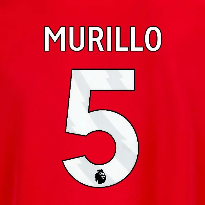 2025 2026 OFFICIAL NOTTINGHAM MURILLO 5 WHITE HOME PLAYER SIZE NAMESET