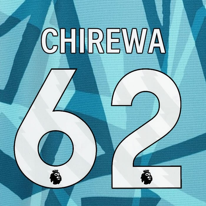 2023 2024 WOLVES 3RD CHIREWA 62 OFFICIAL WHITE PLAYER SIZE NAMESET