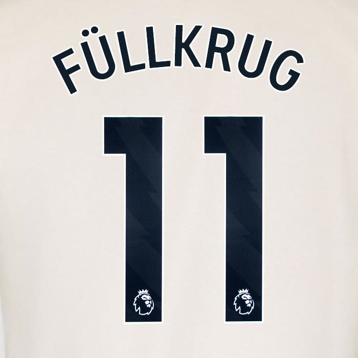 2025 2026 WEST HAM FULLKRUG 11 OFFICIAL BLACK AWAY PLAYER SIZE NAMESET
