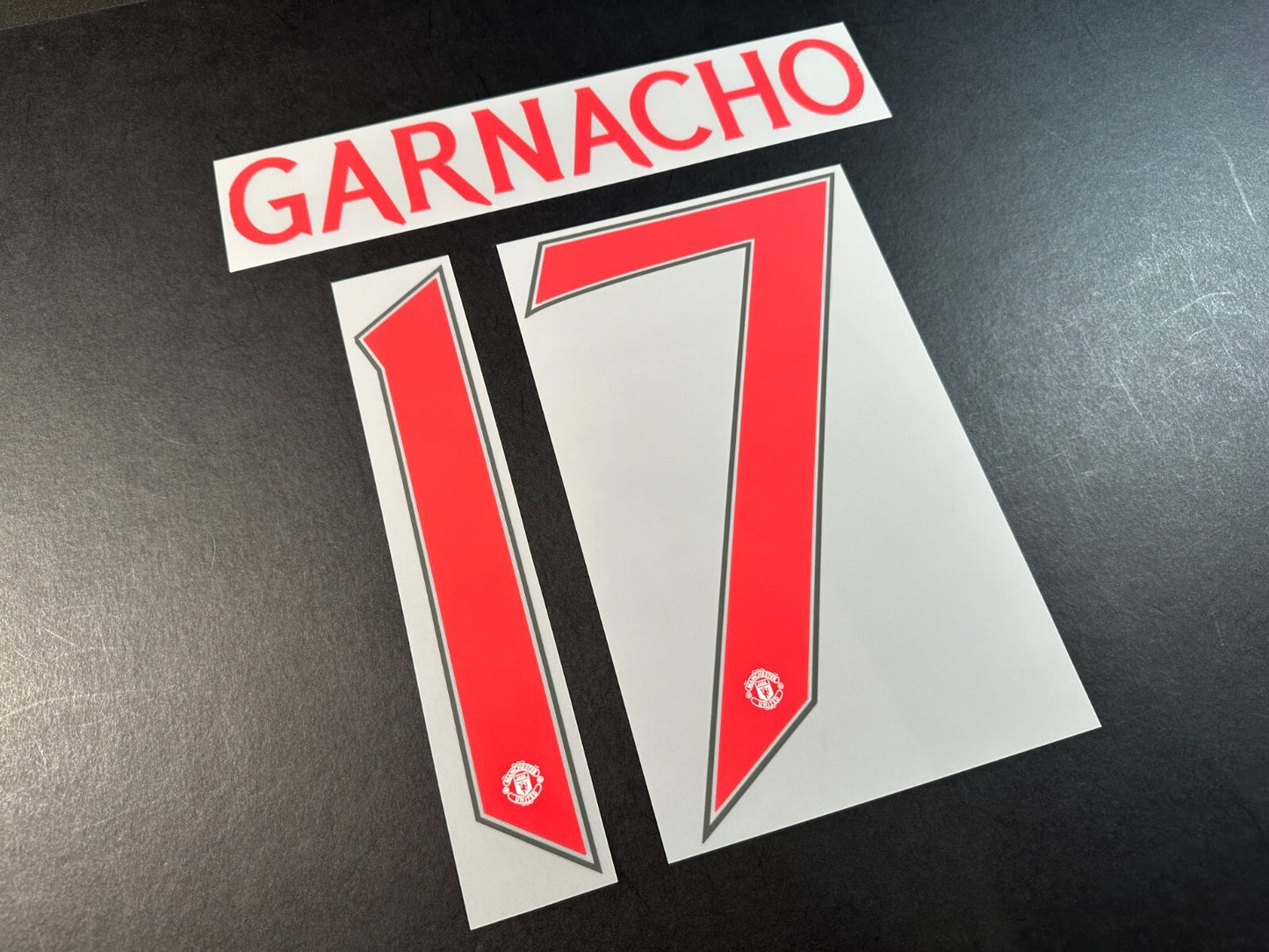 2024 2025 OFFICIAL MAN UNITED GARNACHO 17 CUP PLAYER SIZE RED NAMESET