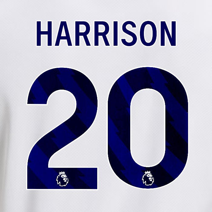 2025 2026 OFFICIAL LEEDS UNITED HARRISON 20 BLUE HOME PLAYER SIZE NAMESET