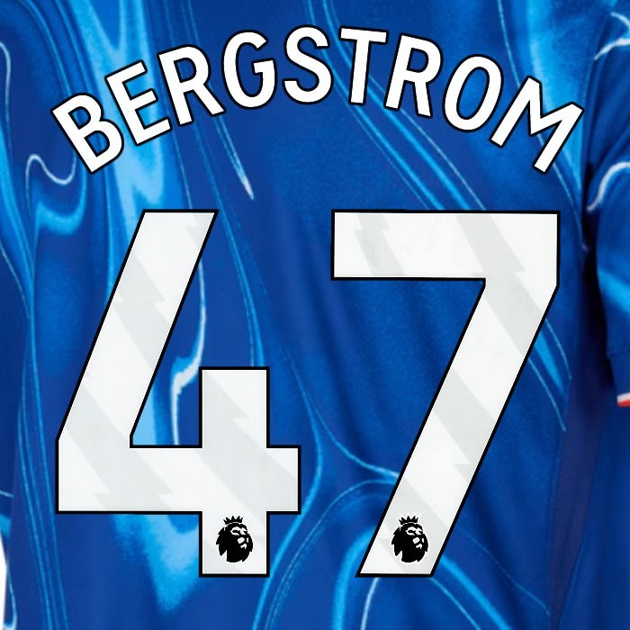 2024 2025 OFFICIAL CHELSEA BERGSTROM 47 WHITE HOME PLAYER SIZE NAMESET
