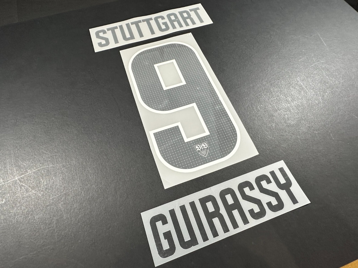 2024 2025 OFFICIAL STUTTGART GUIRASSY 9 HOME PLAYER SIZE NAMESET