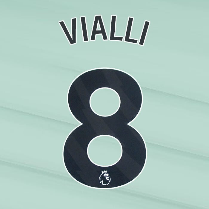 2023 2024 OFFICIAL CHELSEA VIALLI 8 BLACK 3RD PLAYER SIZE NAMESET