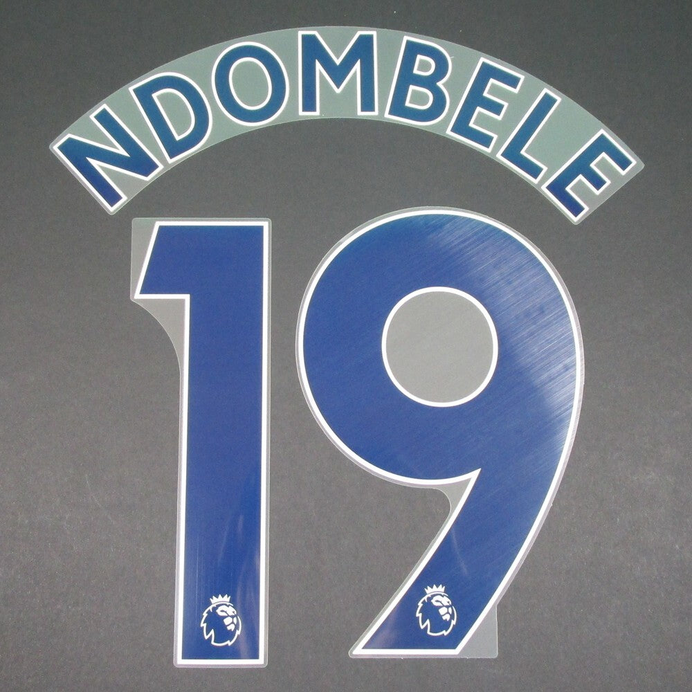 TOTTENHAM 2019-23 NDOMBELE 19 OFFICIAL AVERY DENNISON NAVY PLAYER SIZE NAME SET