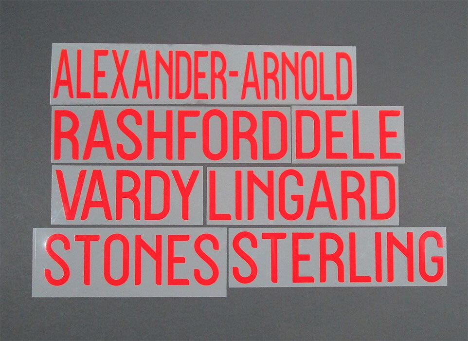 2018 2019 OFFICIAL SPORTING ID ENGLAND HOME RED PLAYER SIZE NAME BLOCKS