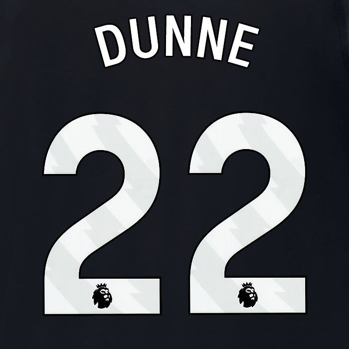 2023 2024 MAN CITY DUNNE 22 WHITE 3RD PLAYER SIZE NAME SET
