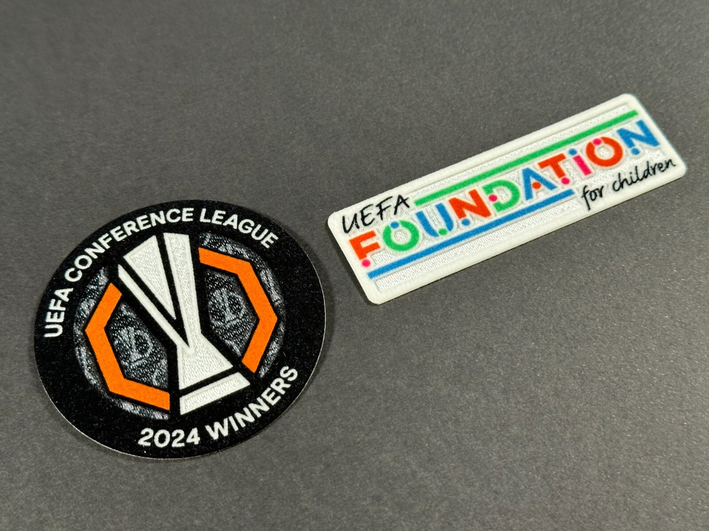 SPORTING ID UEFA CONFERENCE LEAGUE 2024 WINNERS & FOUNDATION PLAYER SLEEVE PATCH