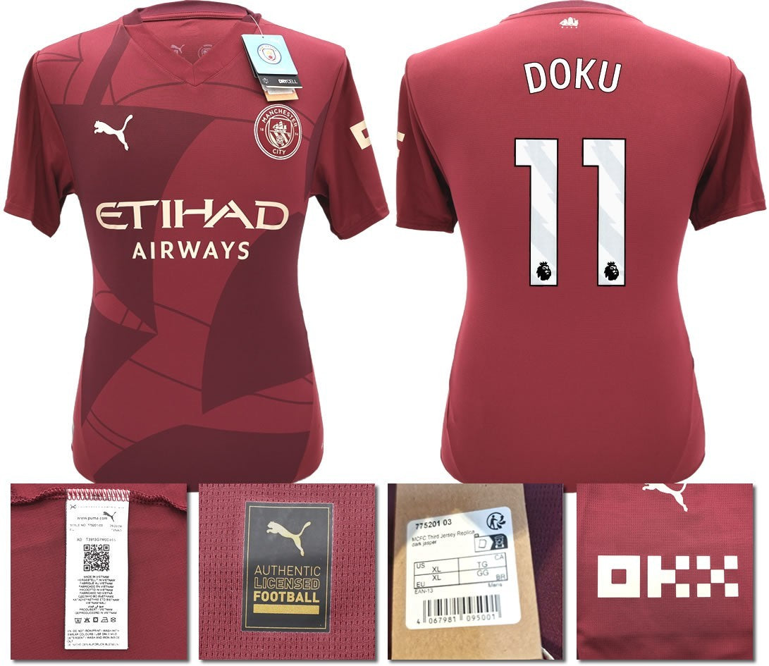 BNWT 2024 2025 MAN CITY PUMA THIRD DOKU 11 FOOTBALL SHIRT