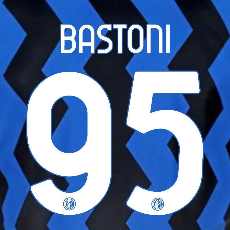 2020 2021 INTER MILAN OFFICIAL HOME BASTONI 95 PLAYER SIZE NAMESET