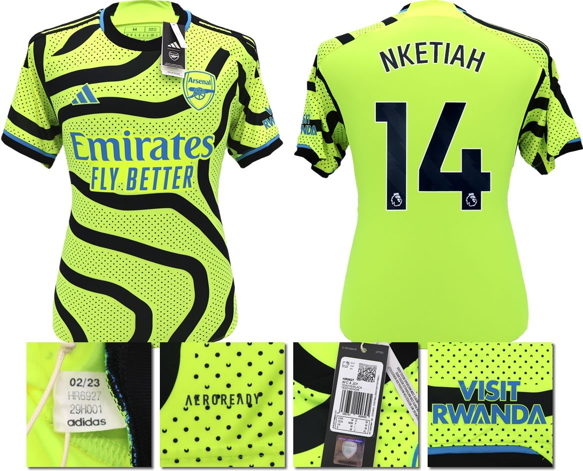 BNWT 2023 2024 ARSENAL F.C. ADIDAS AWAY SHIRT NKETIAH 14