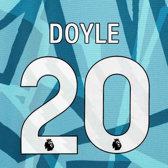 2023 2024 WOLVES 3RD DOYLE 20 OFFICIAL WHITE PLAYER SIZE NAMESET