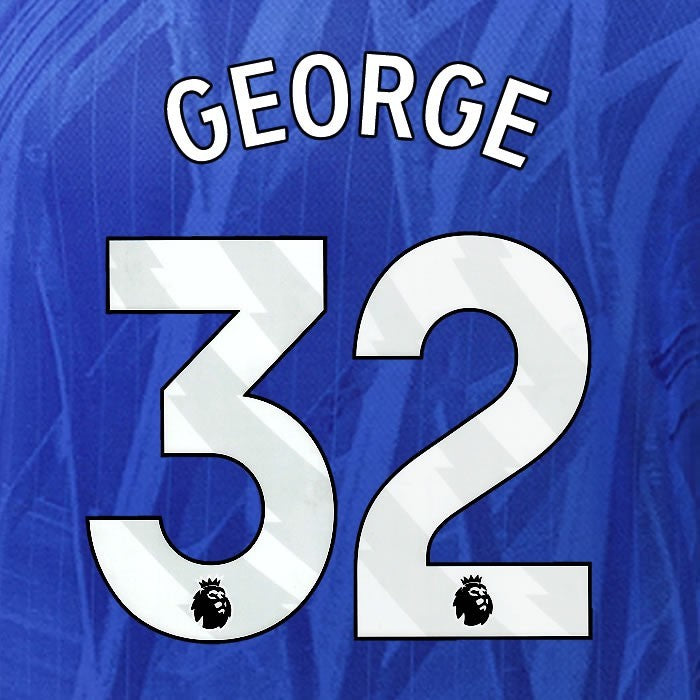2025 2026 OFFICIAL CHELSEA GEORGE 32 WHITE HOME PLAYER SIZE NAMESET