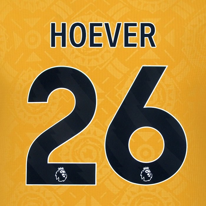 2025 2026 WOLVES HOME BLACK HOEVER 26 OFFICIAL PLAYER SIZE NAMESET