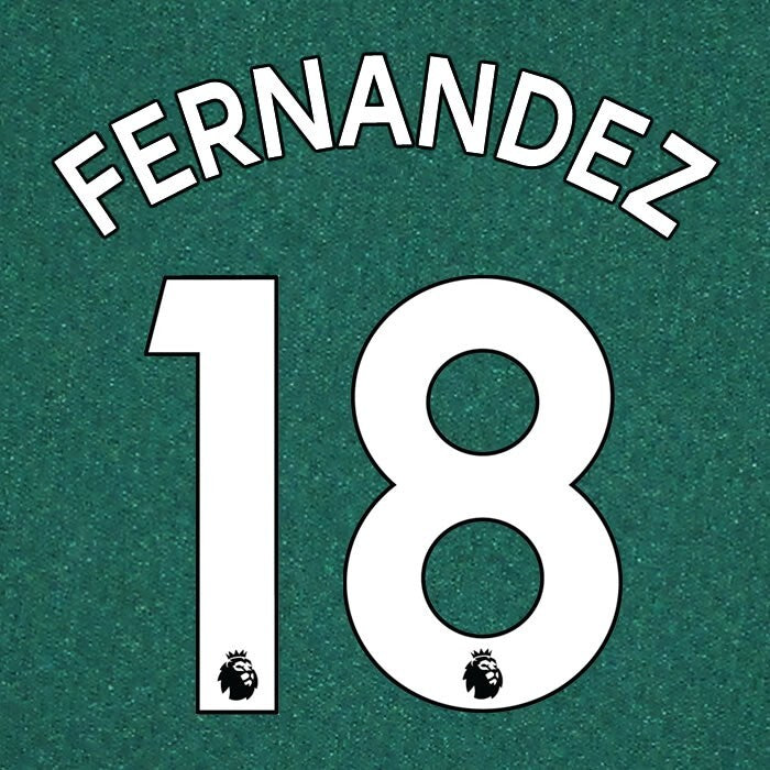 NEWCASTLE UNITED 1923 FERNANDEZ 18 OFFICIAL AVERY DENNISON WHITE PLAYER SIZE SET
