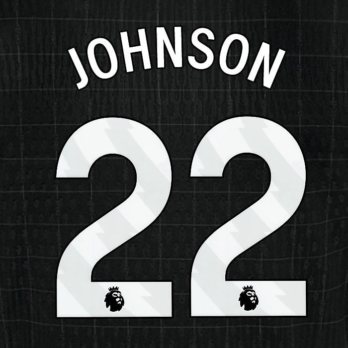 2025 2026 TOTTENHAM JOHNSON 22 WHITE AWAY PLAYER SIZE NAME SET