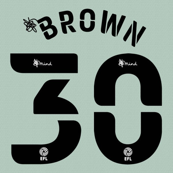 CARDIFF 2020 2021 OFFICIAL BROWN 30 AWAY PLAYER SIZE NAME SET