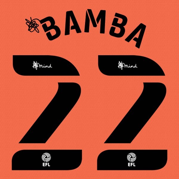 CARDIFF 2020 2021 OFFICIAL BAMBA 22 3RD PLAYER SIZE NAME SET
