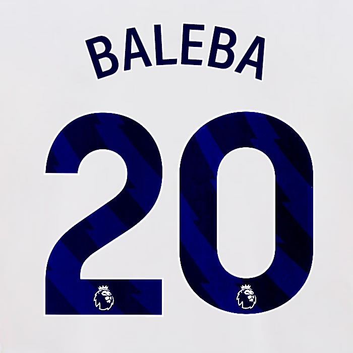 2024 2025 OFFICIAL BRIGHTON BALEBA 20 HOME BLUE PLAYER SIZE NAMESET
