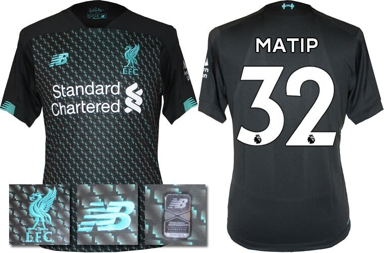 BNWT 2019 2020 NEW BALANCE LIVERPOOL 3RD SHIRT MATIP 32 MENS