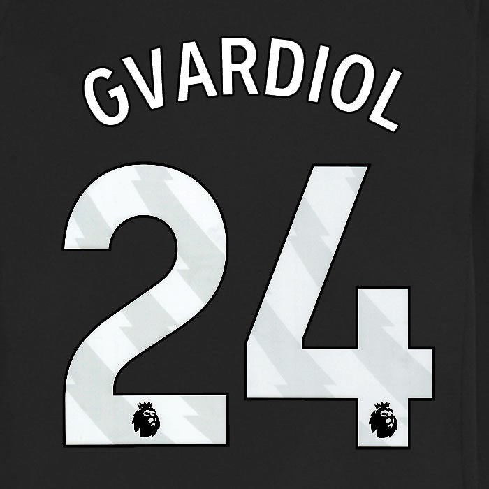 2025 2026 MANCHESTER CITY GVARDIOL 24 WHITE AWAY PLAYER SIZE NAME SET
