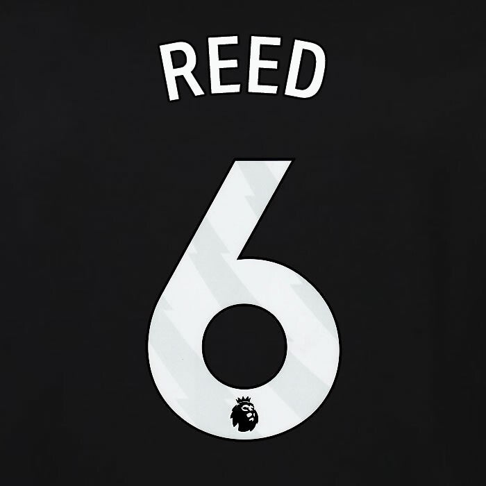 2023 2024 OFFICIAL FULHAM AVERY DENNISON REED 6 3RD PLAYER SIZE NAMESET