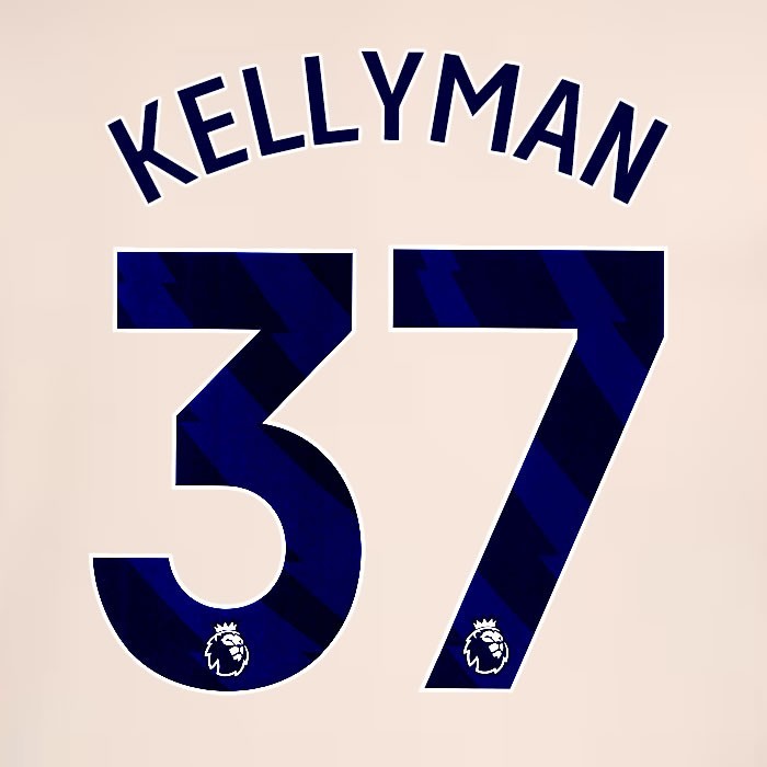 2024 2025 OFFICIAL CHELSEA KELLYMAN 37 BLUE AWAY PLAYER SIZE NAMESET