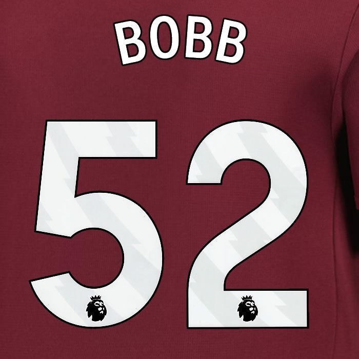 2024 2025 MANCHESTER CITY BOBB 52 WHITE 3RD PLAYER SIZE NAME SET