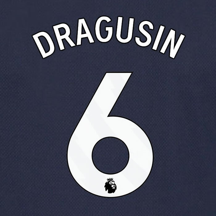SPURS 2023 2024 DRAGUSIN 6 AVERY DENNISON WHITE AWAY PLAYER SIZE NAME SET