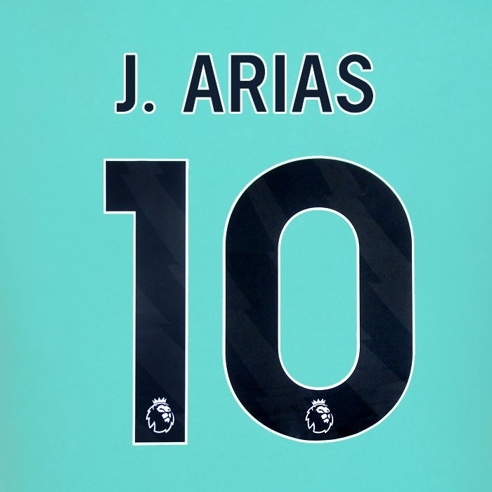 2025 2026 WOLVES AWAY BLACK J ARIAS 10 OFFICIAL PLAYER SIZE NAMESET