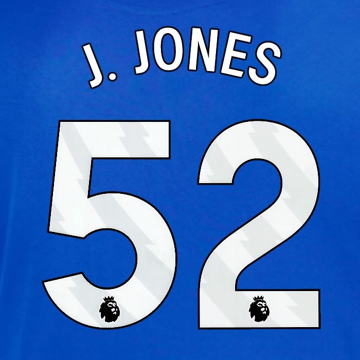 2025 2026 OFFICIAL SUNDERLAND J JONES 52 WHITE AWAY PLAYER SIZE NAME SET