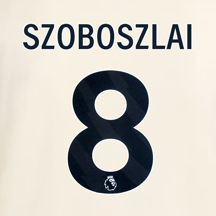 2025 2026 OFFICIAL LIVERPOOL SZOBOSZLAI 8 BLACK AWAY PLAYER SIZE NAMESET