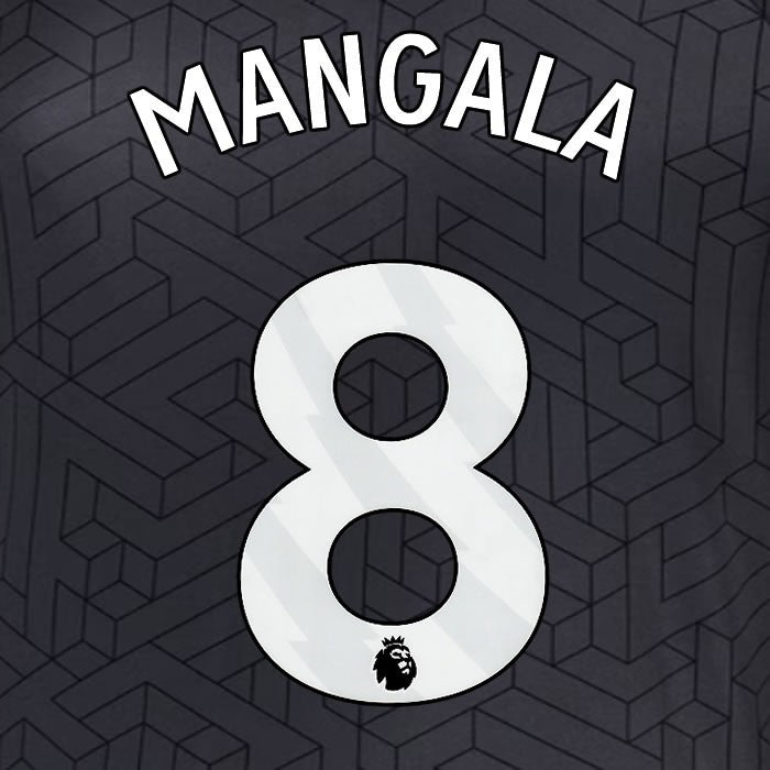 2024 2025 EVERTON MANGALA 8 OFFICIAL WHITE AWAY PLAYER SIZE NAMESET
