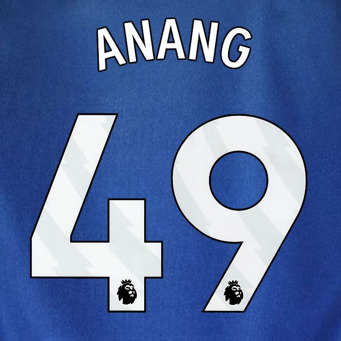 2023 2024 WEST HAM ANANG 49 OFFICIAL 3RD WHITE PLAYER SIZE NAMESET