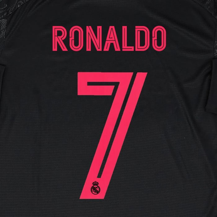 2020 2021 AVERY DENNISON REAL RONALDO 7 3RD PINK PLAYER SIZE NAMESET