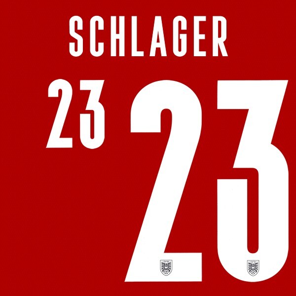 AUSTRIA 2020 2021 OFFICIAL SCHLAGER 23 HOME PLAYER SIZE NAMESET