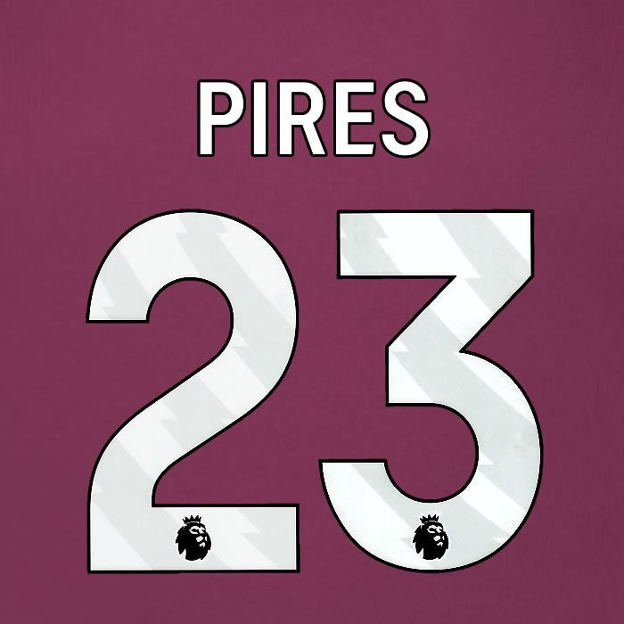 2025 2026 BURNLEY PIRES 23 OFFICIAL WHITE HOME PLAYER SIZE NAMESET