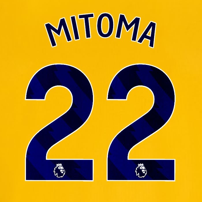 2024 2025 OFFICIAL BRIGHTON MITOMA 22 AWAY BLUE PLAYER SIZE NAMESET
