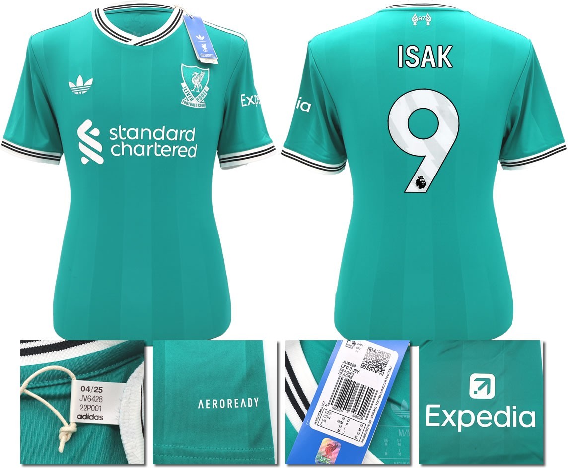 BNWT 2025 2026 LIVERPOOL ADIDAS 3RD SHIRT ISAK 9
