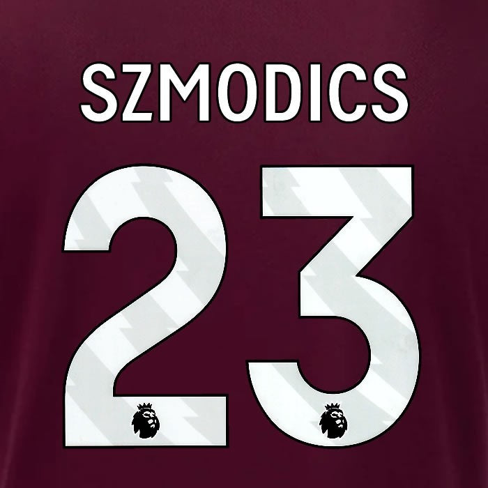 2024 2025 OFFICIAL IPSWICH TOWN SZMODICS 23 WHITE AWAY PLAYER SIZE NAME SET