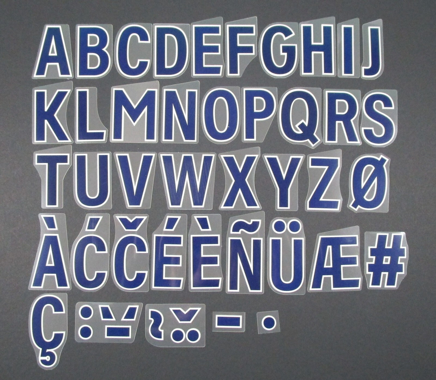 2025 /2026 OFFICIAL AVERY DENNISON PREMIER LEAGUE BLUE PLAYER SIZE LETTERS 50MM