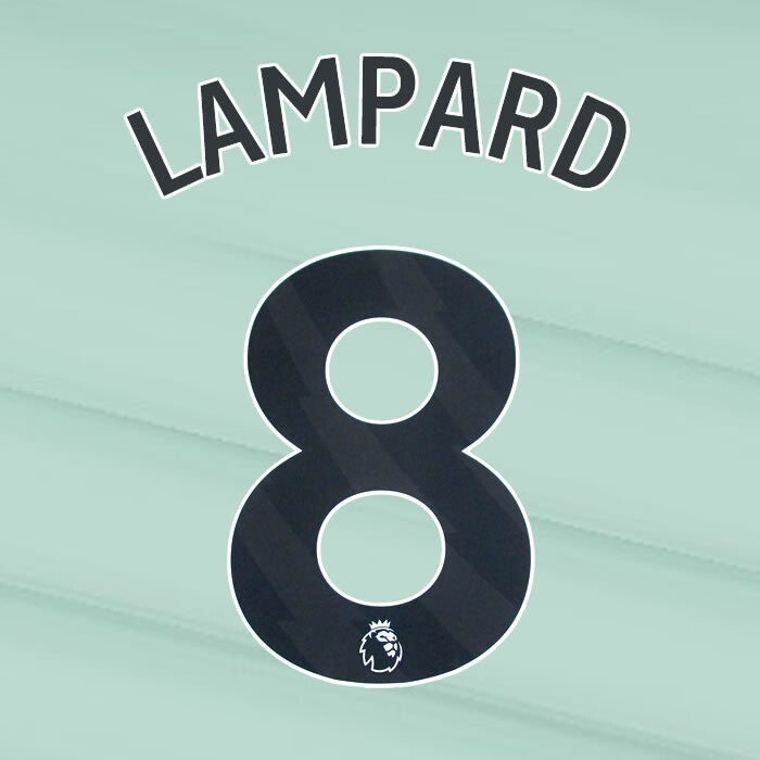 2023 2024 OFFICIAL CHELSEA LAMPARD 8 BLACK 3RD PLAYER SIZE NAMESET