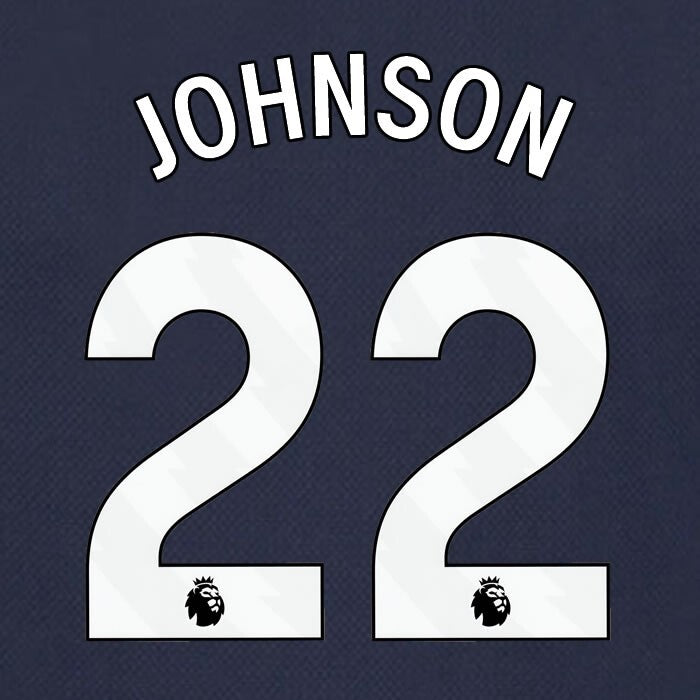 SPURS 2023 2024 JOHNSON 22 AVERY DENNISON WHITE AWAY PLAYER SIZE NAME SET