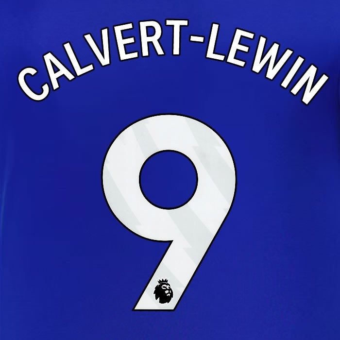2024 2025 EVERTON CALVERT LEWIN 9 OFFICIAL WHITE HOME PLAYER SIZE NAMESET