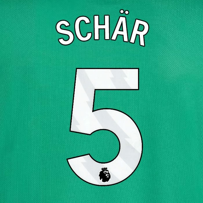 2025 2026 NEWCASTLE SCHAR 5 OFFICIAL WHITE AWAY PLAYER SIZE NAME SET