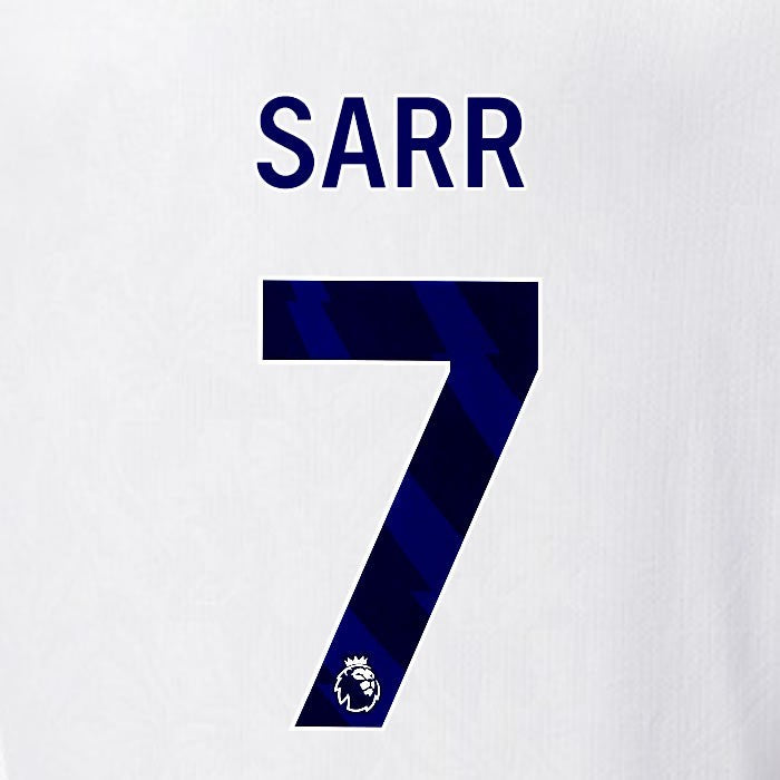 2025 2026 OFFICIAL CRYSTAL PALACE SARR 7 BLUE AWAY PLAYER SIZE NAMESET